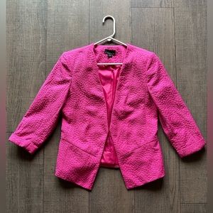 Barbie pink textured blazer size 6